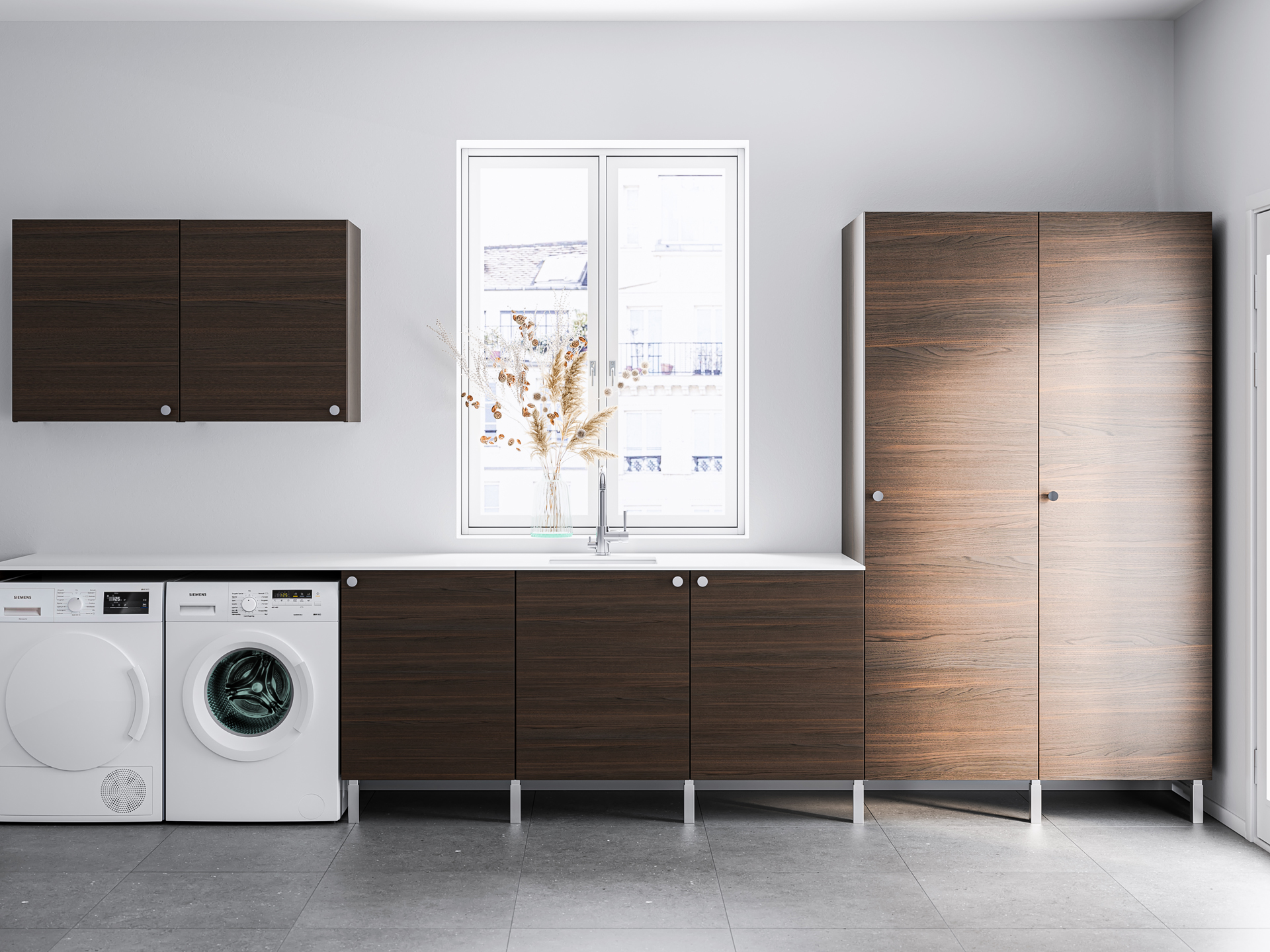 Ala- ja allaskaapit kodinhoitohuoneeseen Ala- ja allaskaapit kodinhoitohuoneeseen