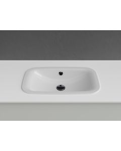 Tähti uppoallas, 55x33x10,5 cm, valkoinen