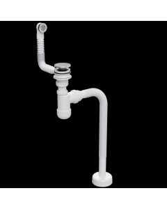 Vesilukkopaketti emaloituun altaaseen, ei teleskooppia, ylivuoto, krominen PopUp pohjatulppa