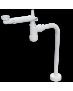 Vesilukkopaketti posliinialtaaseen, teleskooppi, ei ylivuotoa